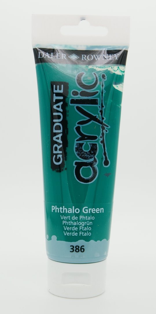 Daler - Rowney Graduate akryyliväri  120 ml phtalon vihreä  (Phtalo Green) 386