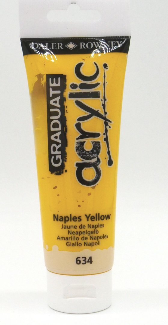 Daler - Rowney Graduate akryyliväri 120 ml napolin keltainen (Naples Yellow) 634